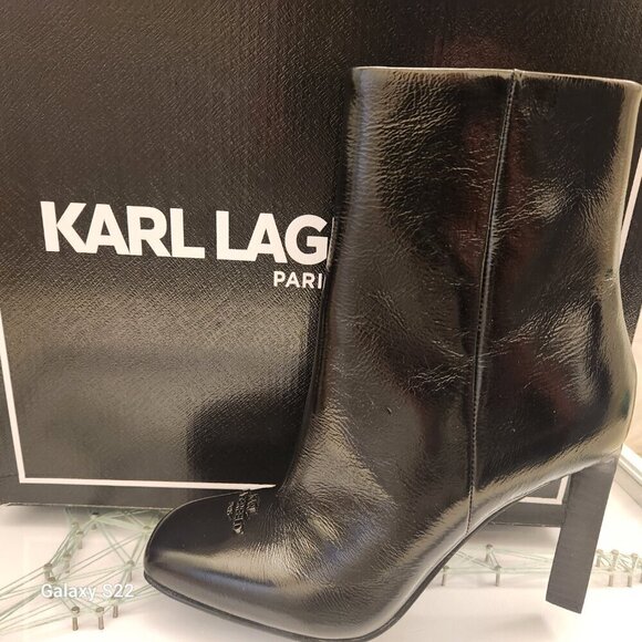 KARL LAGERFELD Women's Vica-Heeled Bootie Ankle Boots. NIB. Size 5.5 - Picture 4 of 14